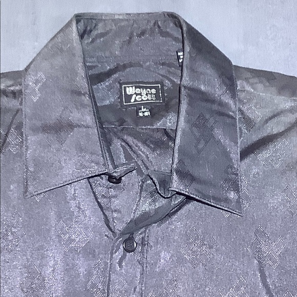 Wayne Scott | Men’s 1970s Short Sleeve Button Down Shirt | Size L 16-16.5 - Picture 3 of 6